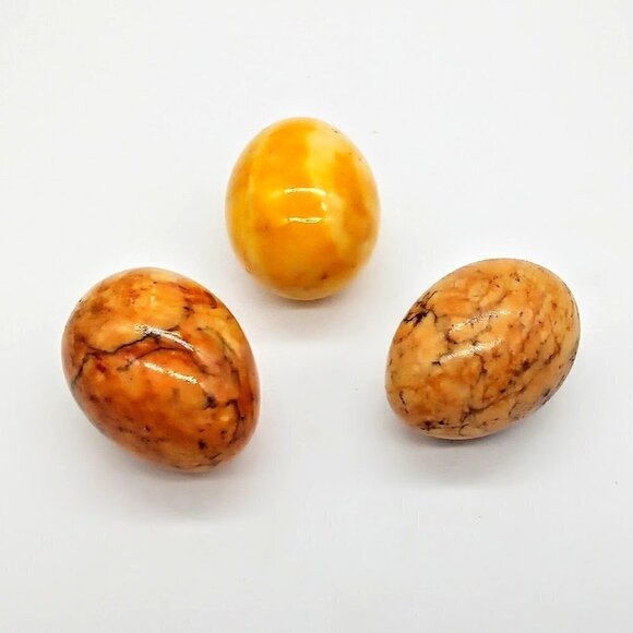 Tan Yellow Solid Stone Egg Collection - Picture 1 of 3
